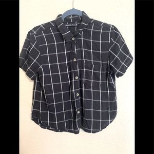 Abercrombie & Fitch blue plaid top size m